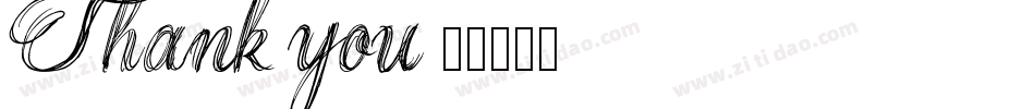 Thank you字体转换
